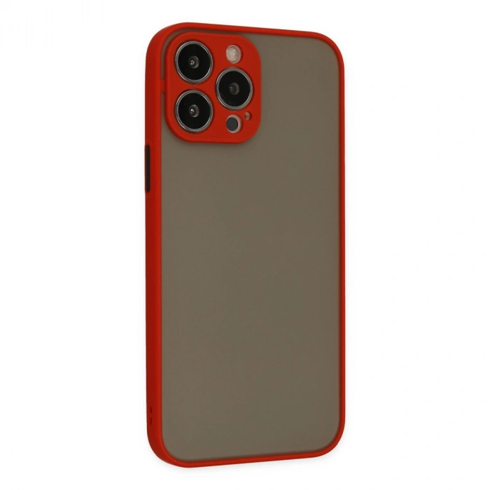 Apple İphone 15 Pro Kılıf Montreal Silikon Kapak - Kırmızı