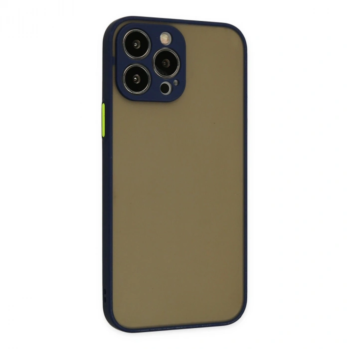 Apple İphone 15 Pro Kılıf Montreal Silikon Kapak - Lacivert