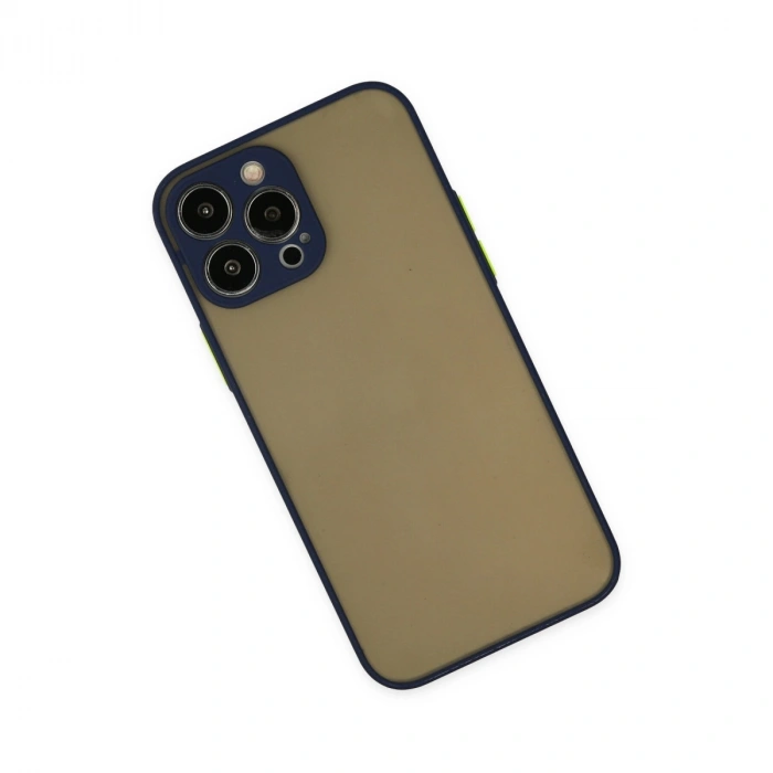 Apple İphone 15 Pro Kılıf Montreal Silikon Kapak - Lacivert