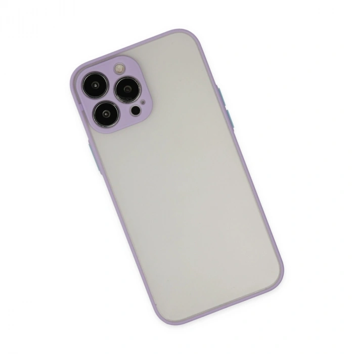 Apple İphone 15 Pro Kılıf Montreal Silikon Kapak - Mor