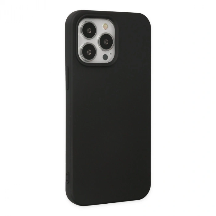 Apple İphone 15 Pro Kılıf Nano İçi Kadife Silikon - Siyah