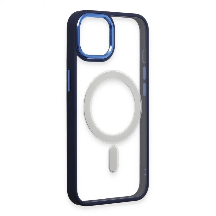 Apple İphone 15 Pro Kılıf Room Magneticsafe Silikon - Lacivert