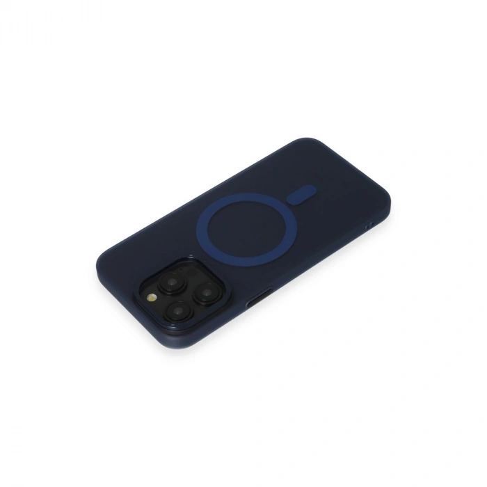 Apple İphone 15 Pro Max Kılıf Lodos Magneticsafe Mat Kapak - Mavi
