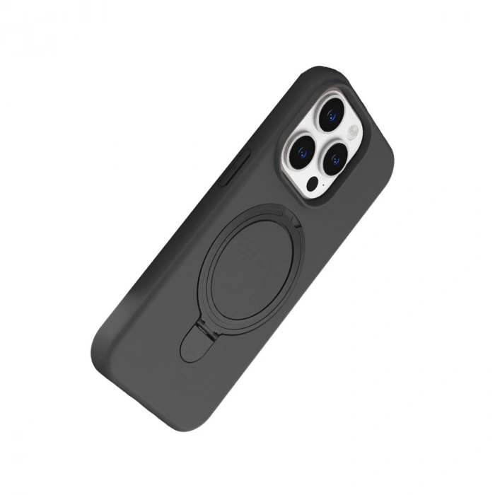 Apple İphone 15 Pro Max Regal Magsafe Standlı Kapak - Titan Gri