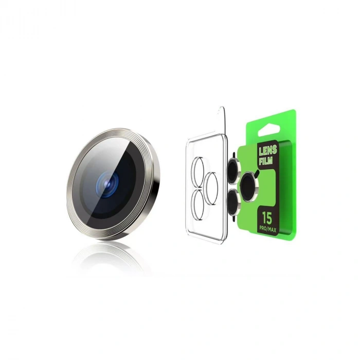 Apple İphone 15 Pro Raze Metal Kamera Lens - Siyah
