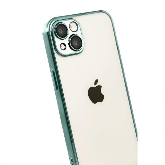 Apple İphone 15 Razer Lensli Silikon - Yeşil