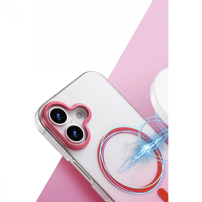 Apple İphone 16 Glossy Magsafe Kapak - Pembe