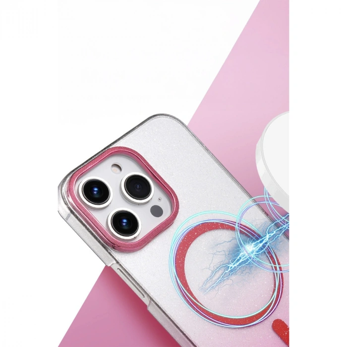 Apple İphone 16 Pro Glossy Magsafe Kapak - Pembe