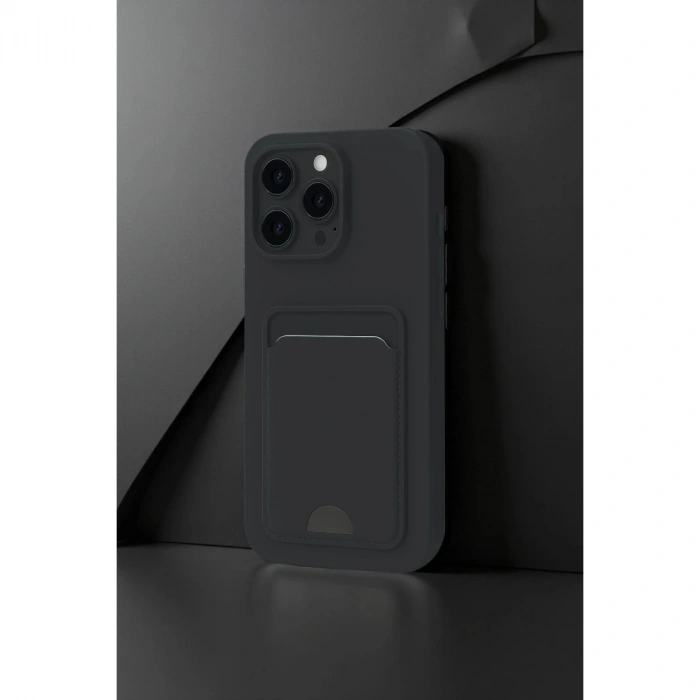 Apple İphone 16 Pro Kılıf Kelvin Kartvizitli Silikon - Bordo