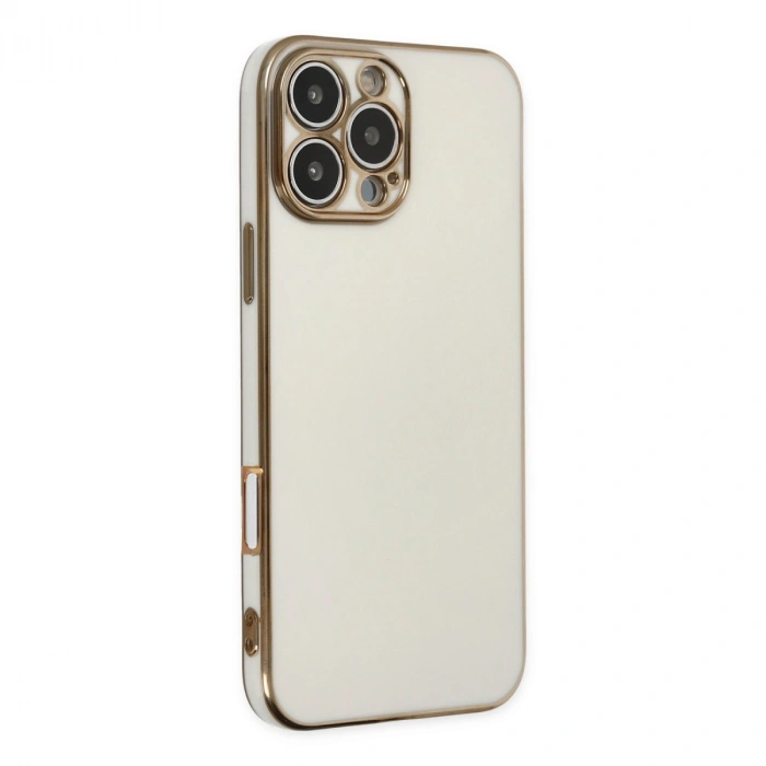 Apple İphone 16 Pro Kılıf Volet Silikon - Beyaz