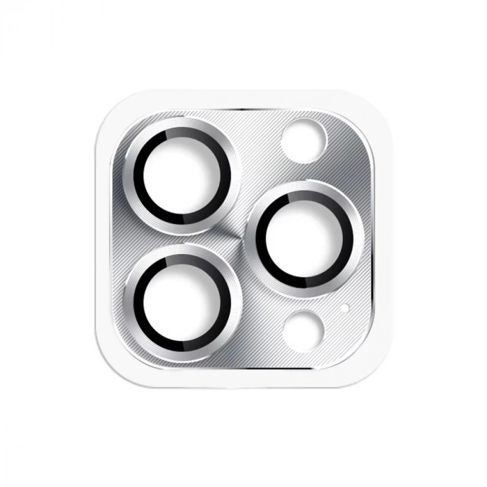 Apple İphone 16 Pro Max Pers Alüminyum Kamera Lens - Gümüş