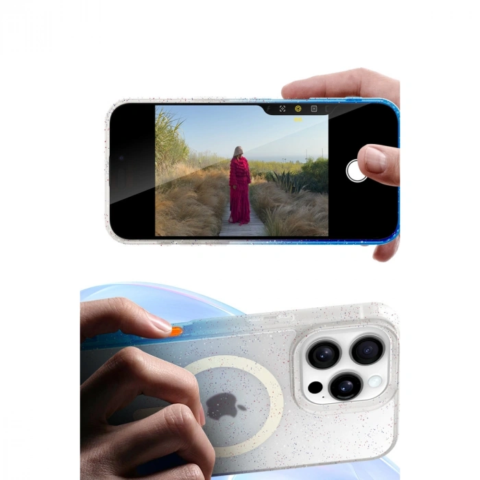 Apple İphone 16e Pummel Shiny Magsafe Kapak - Pembe