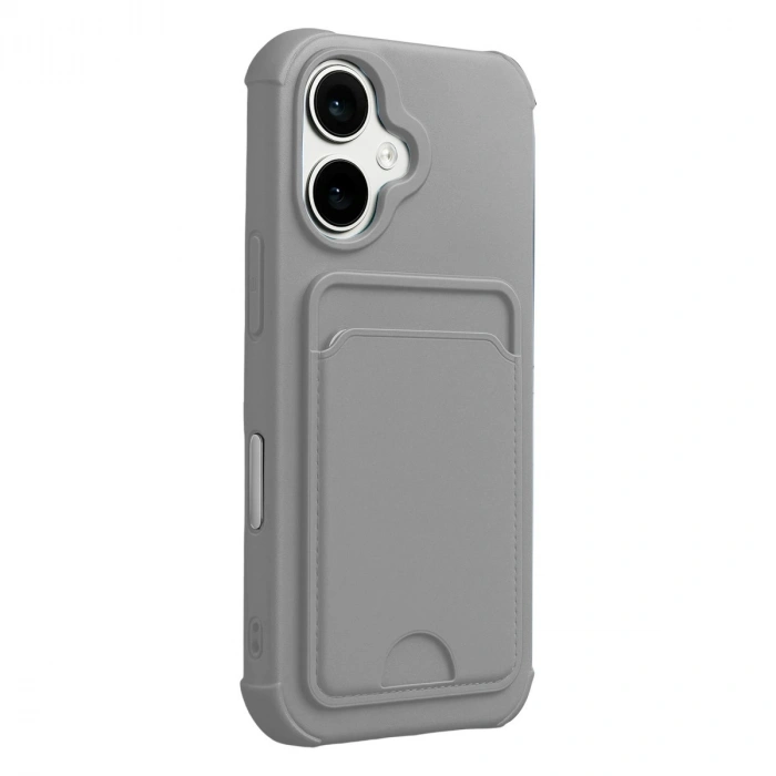 Apple İphone 17 Kelvin Kartvizitli Silikon - Gri
