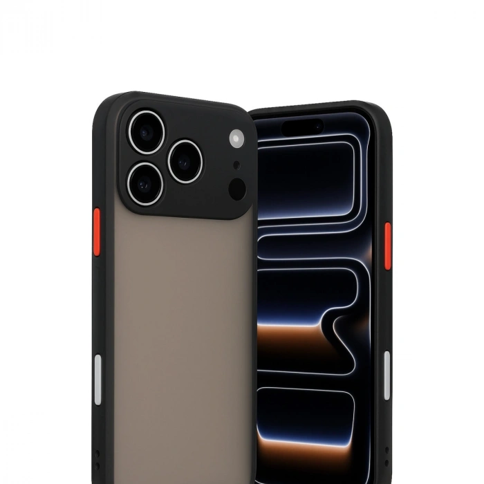 Apple İphone 17 Pro Kılıf Montreal Silikon Kapak - Siyah