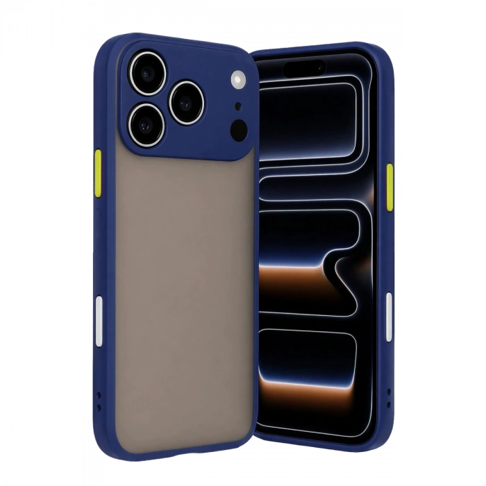 Apple İphone 17 Pro Max Kılıf Montreal Silikon Kapak - Lacivert