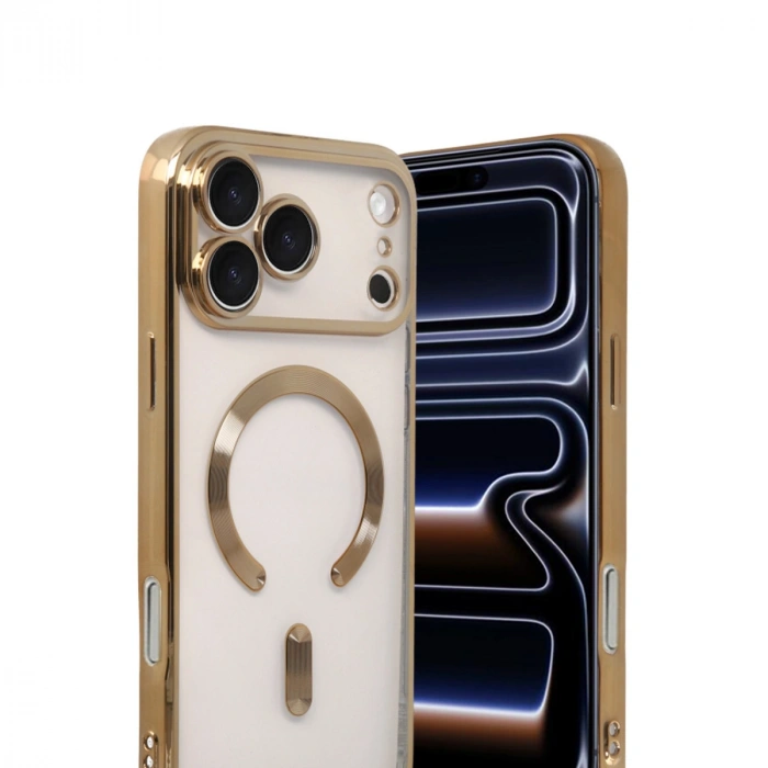 Apple İphone 17 Pro Max Kross Magneticsafe Kapak - Gold