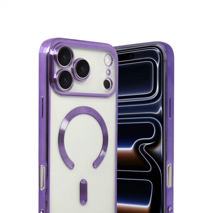 Apple İphone 17 Pro Max Kross Magneticsafe Kapak - Mor