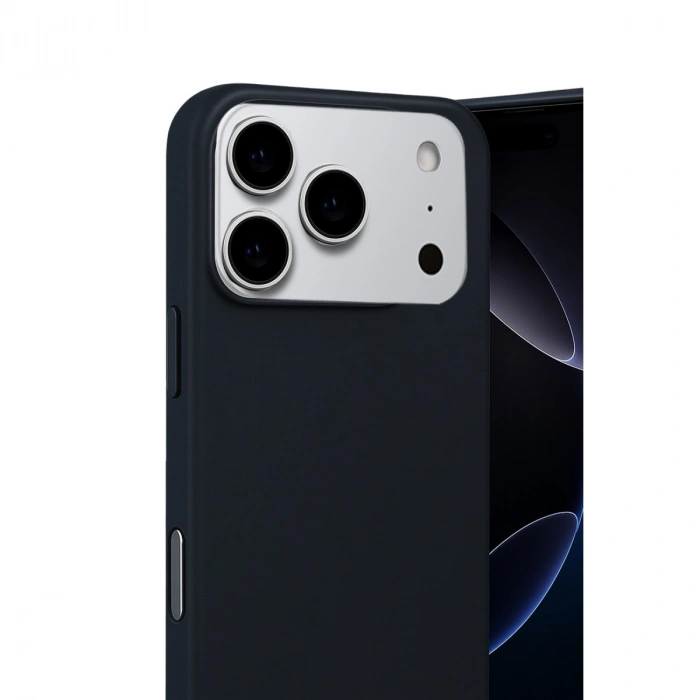 Apple İphone 17 Pro Max Nano İçi Kadife Silikon - Siyah