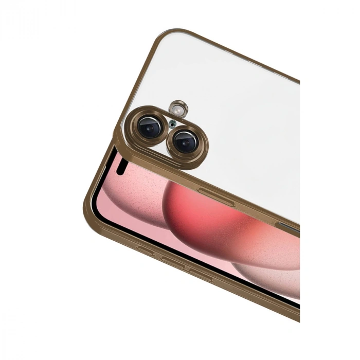 Apple İphone 17 Razer Lensli Silikon - Çöl Titanyum
