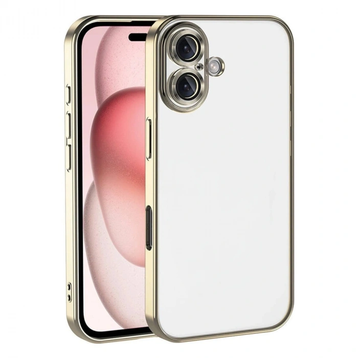 Apple İphone 17 Razer Lensli Silikon - Gold
