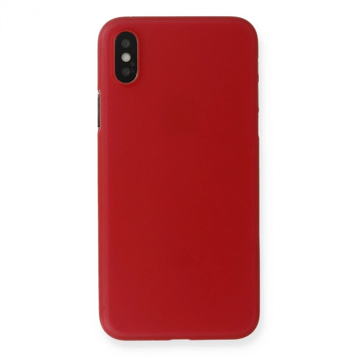 Apple İphone X Kılıf Pp Ultra İnce Kapak - Kırmızı