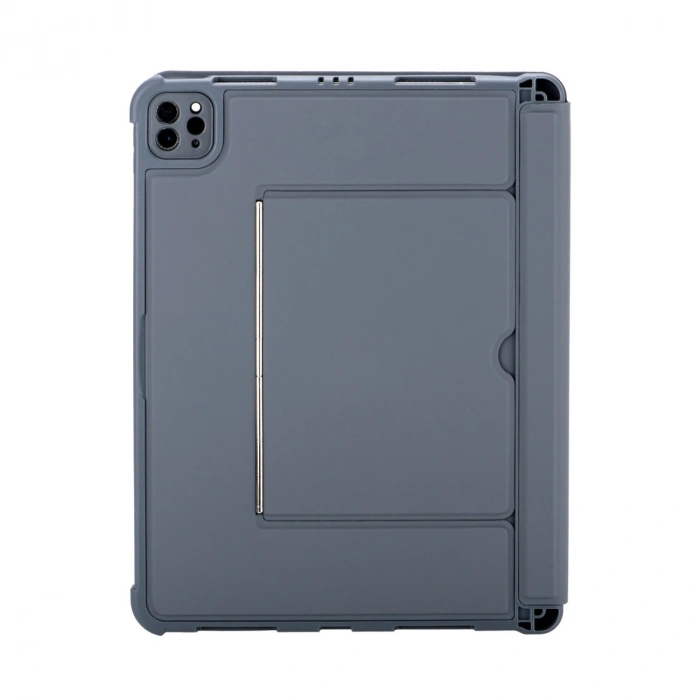 Apple T5510d İpad Pro 13 (2024) Kılıf Palermo Ledli Klavyeli Standlı Tablet Kılıfı - Siyah