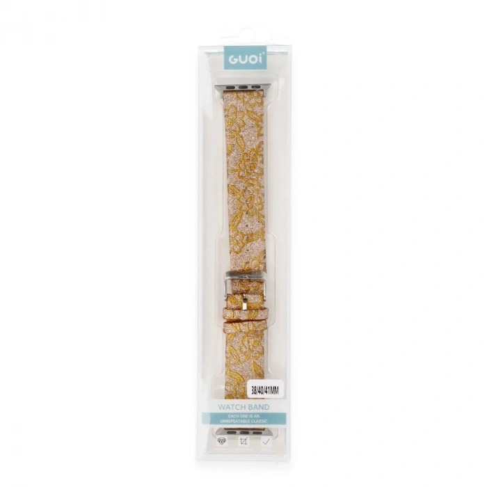 Apple Watch 38mm Creeper Desenli Kordon (saat Değildir) - Gold