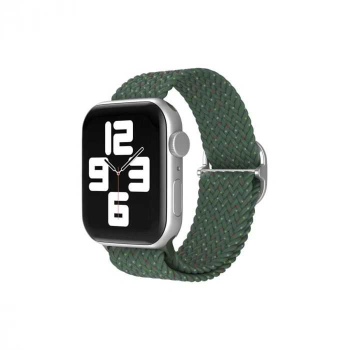 Apple Watch 38mm  Kordon (saat Değildir) - Benekli Koyu Yeşil