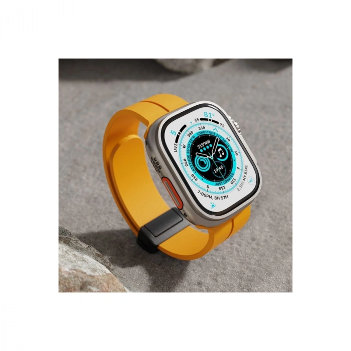 Apple Watch 42mm Kr412 Elegance Stylısh Kordon (saat Değildir) - Turuncu