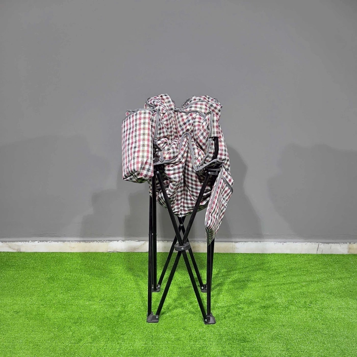 Argeus Balcony Comfort Katlanabilir Kamp Sandalyesi Kare Desenli