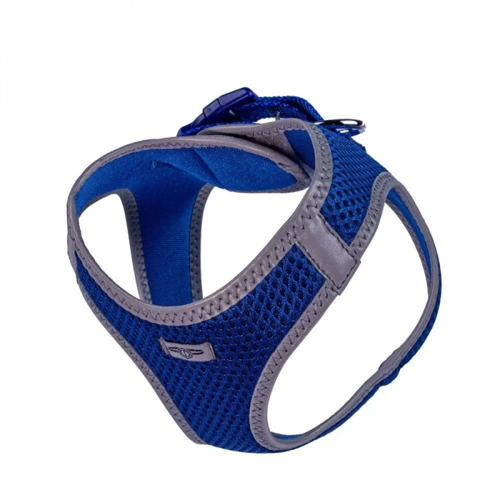Doggie Havalı Dokuma Reflektörlü Küçük Irk Göğüs Tasması Mavi 32-38 cm (ARG-S)