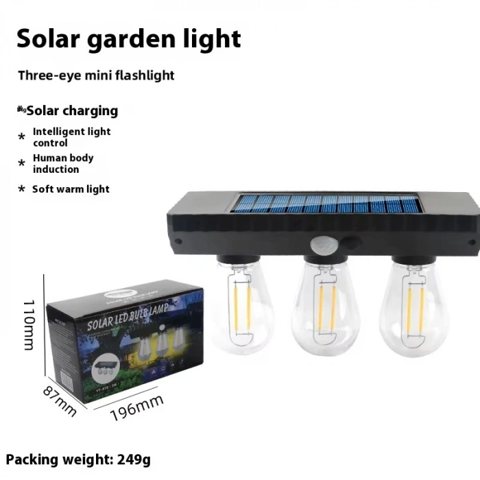 Fithome Yt-819 3 Watt Suya Dayanıklı Hareket Sensörlü Solar Led Lamba