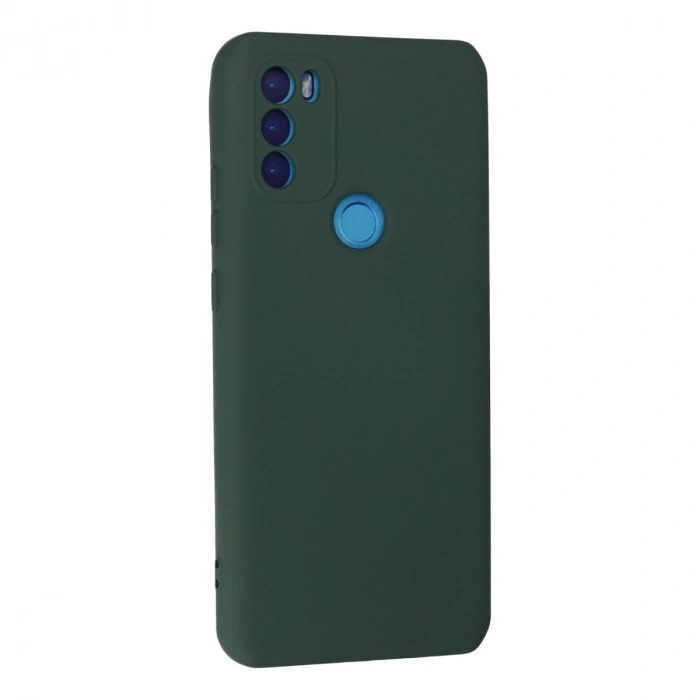 General Mobile Gm 21 Plus Kılıf Nano İçi Kadife Silikon - Koyu Yeşil