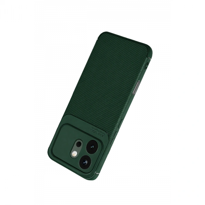 Huawei Honor 600 Auto Focus Karbon Kapak - Koyu Yeşil