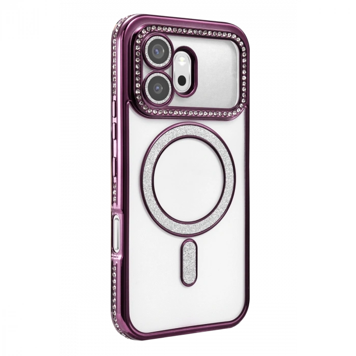 Huawei Honor 600 Joke Simli Magneticsafe Kılıf - Derin Mor