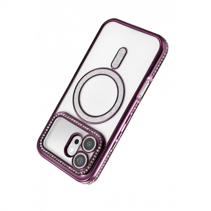 Huawei Honor 600 Joke Simli Magneticsafe Kılıf - Derin Mor
