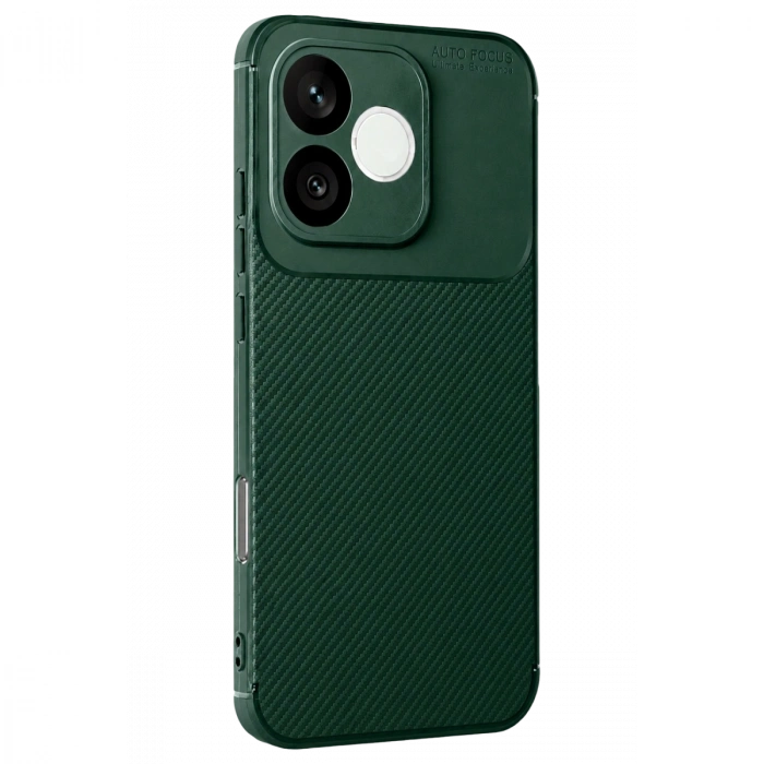 Huawei Honor 600 Lite Auto Focus Karbon Kapak - Koyu Yeşil