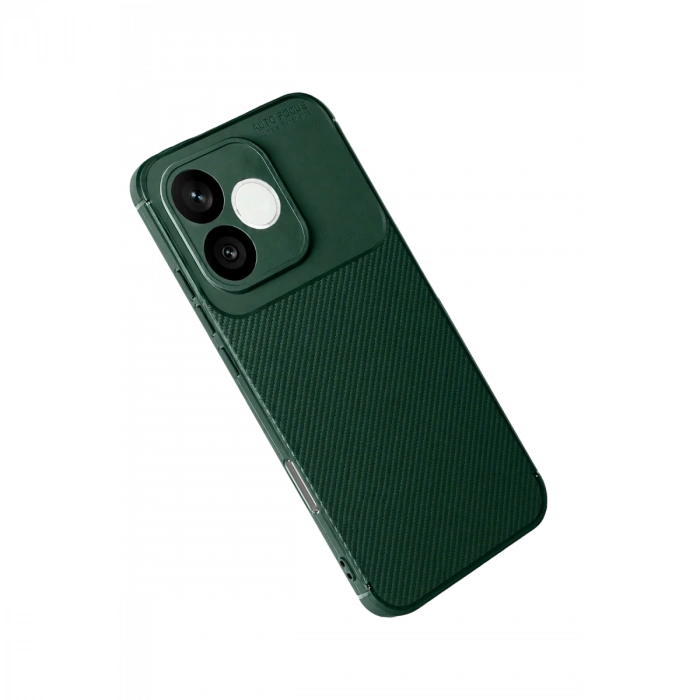 Huawei Honor 600 Lite Auto Focus Karbon Kapak - Koyu Yeşil
