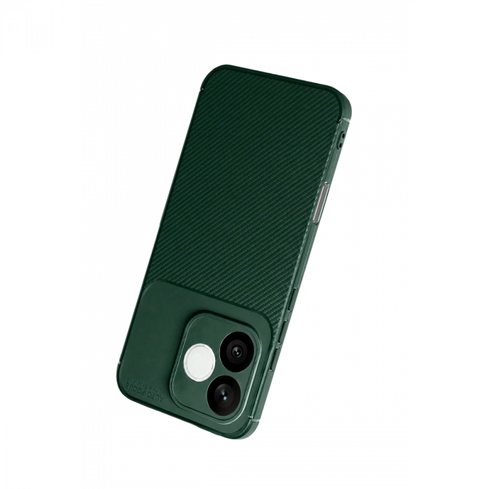 Huawei Honor 600 Lite Auto Focus Karbon Kapak - Koyu Yeşil