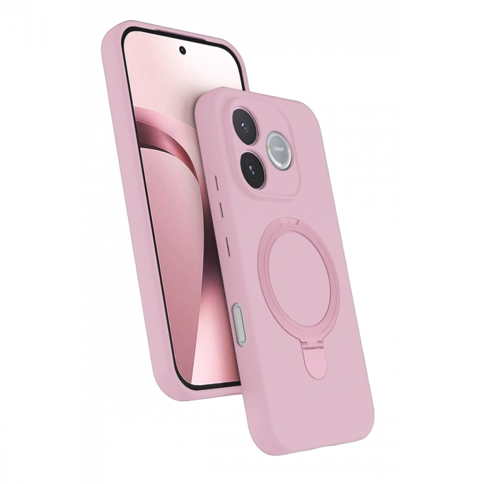 Huawei Honor 600 Lite Regal Magsafe Standlı Kapak - Açık Pembe