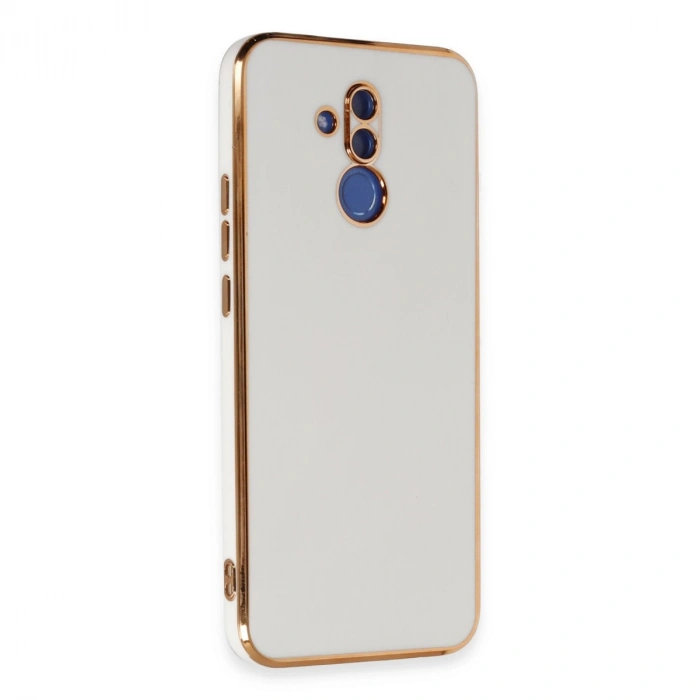 Huawei Mate 20 Lite Kılıf Volet Silikon - Beyaz