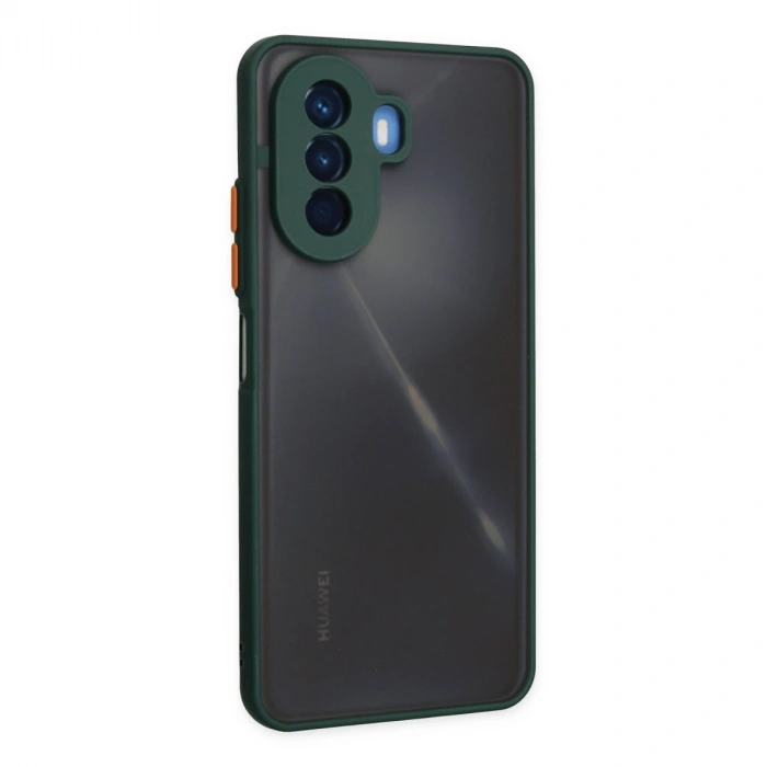 Huawei Nova Y70 Kılıf Montreal Silikon Kapak - Yeşil