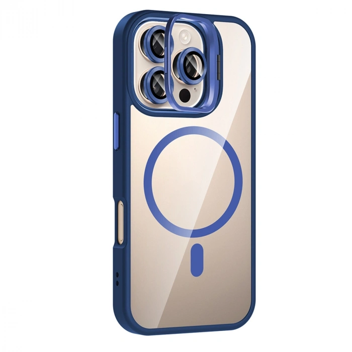 Joko Apple İphone 16 Pro Max Remim Lensli Magsafe Standlı Kapak - Lacivert