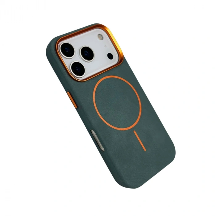 Joko Apple İphone 17 Pro Max Luno Deri Magsafe Kapak - Yeşil