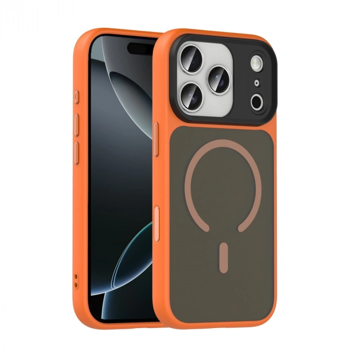 Joko Apple İphone 17 Pro Max Megane Magsafe Kapak - Turuncu