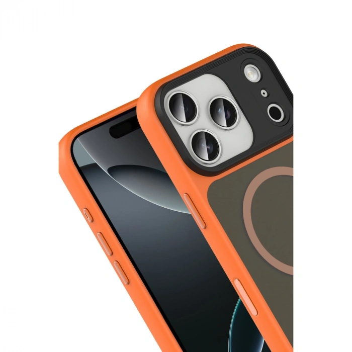 Joko Apple İphone 17 Pro Max Megane Magsafe Kapak - Turuncu