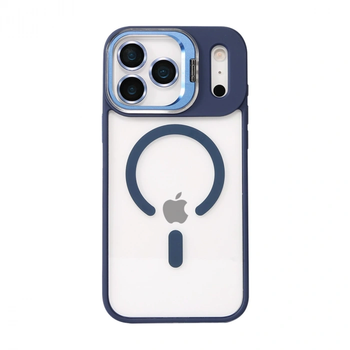 Joko Apple İphone 17 Pro Max Remim Lensli Magsafe Standlı Kapak - Lacivert
