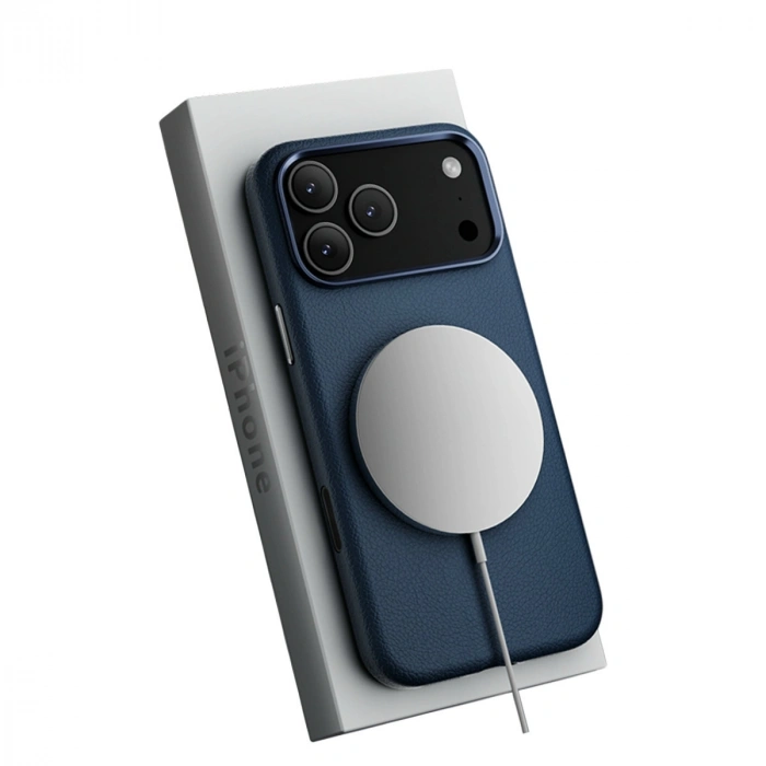 Joko Apple İphone 17 Pro Max Wonder Deri Magsafe Kapak - Lacivert