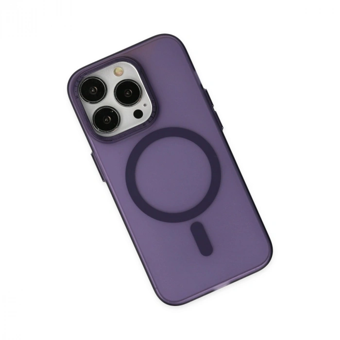 Newface Apple İphone 14 Pro Kılıf Lodos Magneticsafe Mat Kapak - Mor