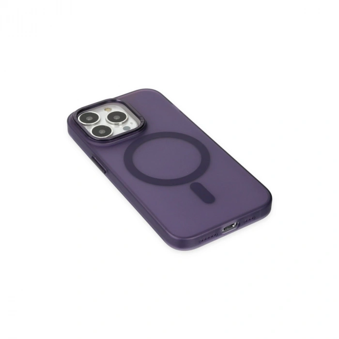 Newface Apple İphone 14 Pro Kılıf Lodos Magneticsafe Mat Kapak - Mor